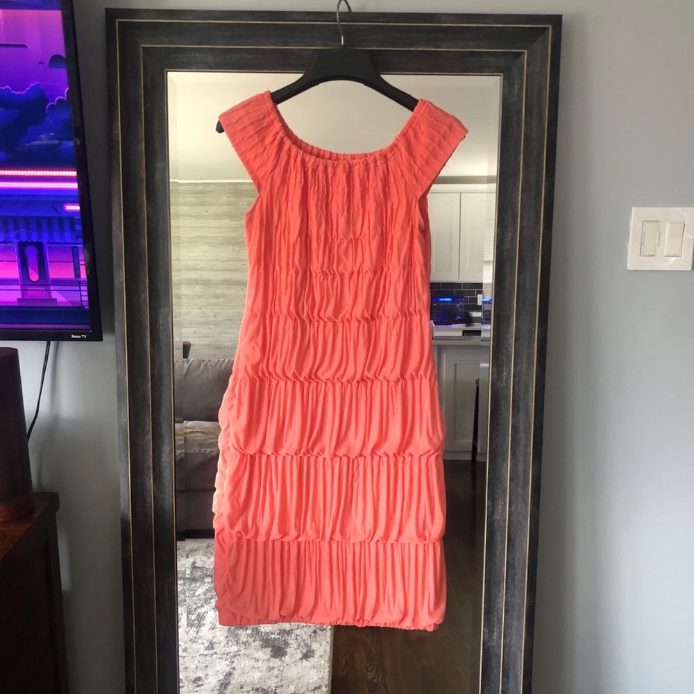 Peach/Pink Ruffle Dress